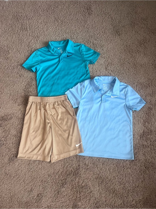 Nike Other - Nike Kids' Polo Bundle in Teal, Light Blue and Tan